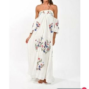 Embroidery gypsy queen maxi dress